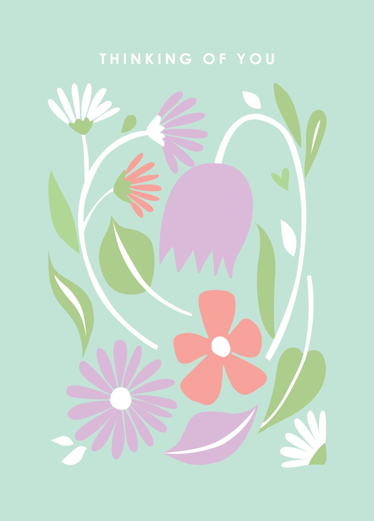 Thinking Of You Floral Greetings Card
