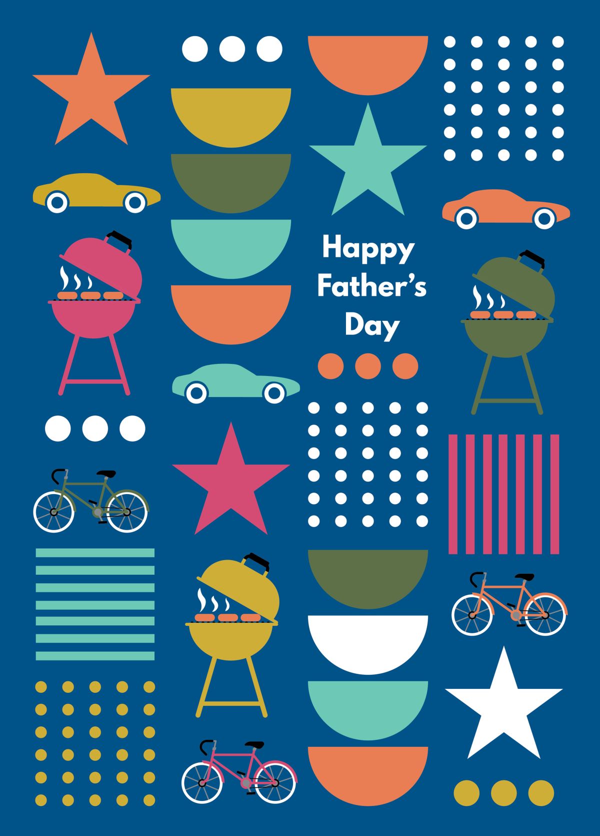 Father's Day Icon Greetings Card