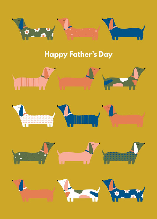 Sausage Dog Father's Day Card