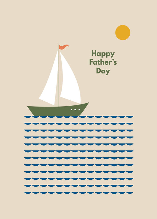 Happy Boat Father's Day Card