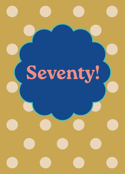Seventieth Birthday Card
