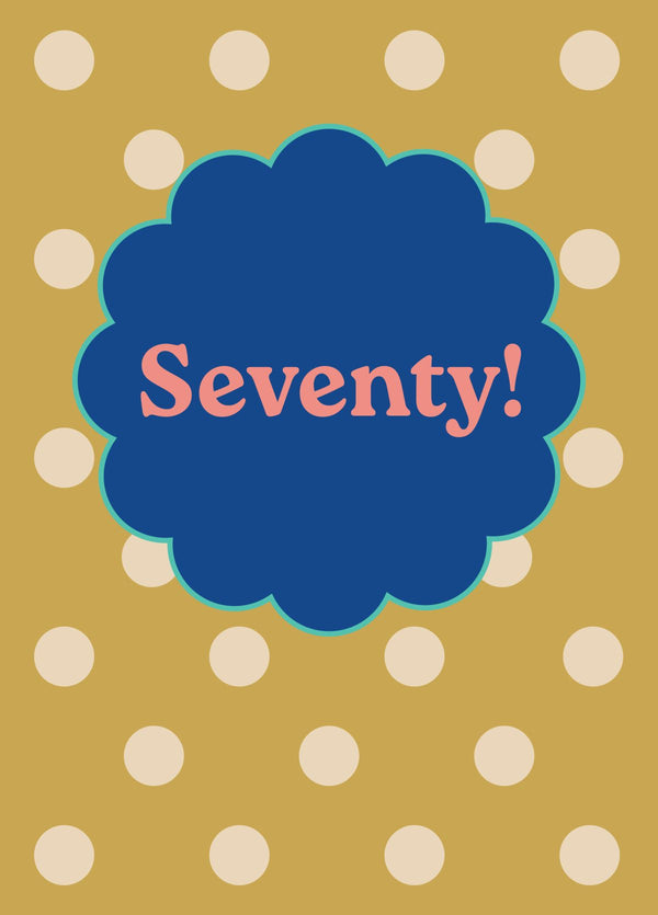 Seventieth Birthday Card
