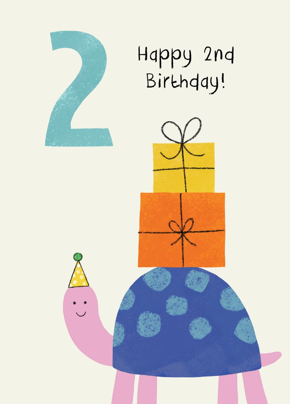 Cute 2nd Birthday Card | Tortoise Birthday Card