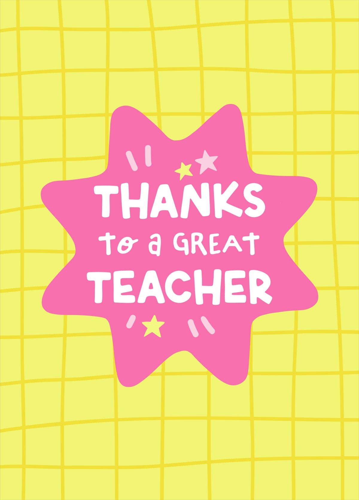Thank You Teacher Card