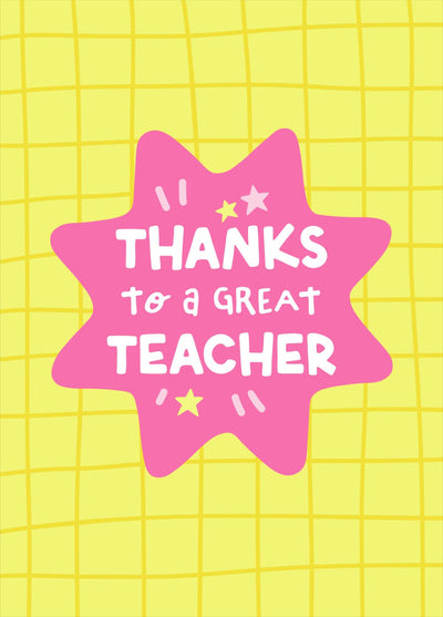 Thank You Teacher Card