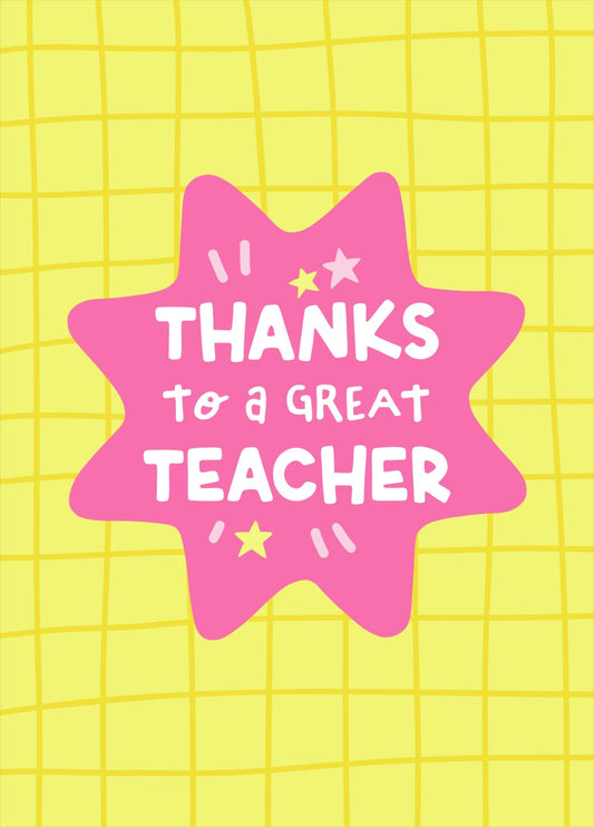 Thank You Teacher Card