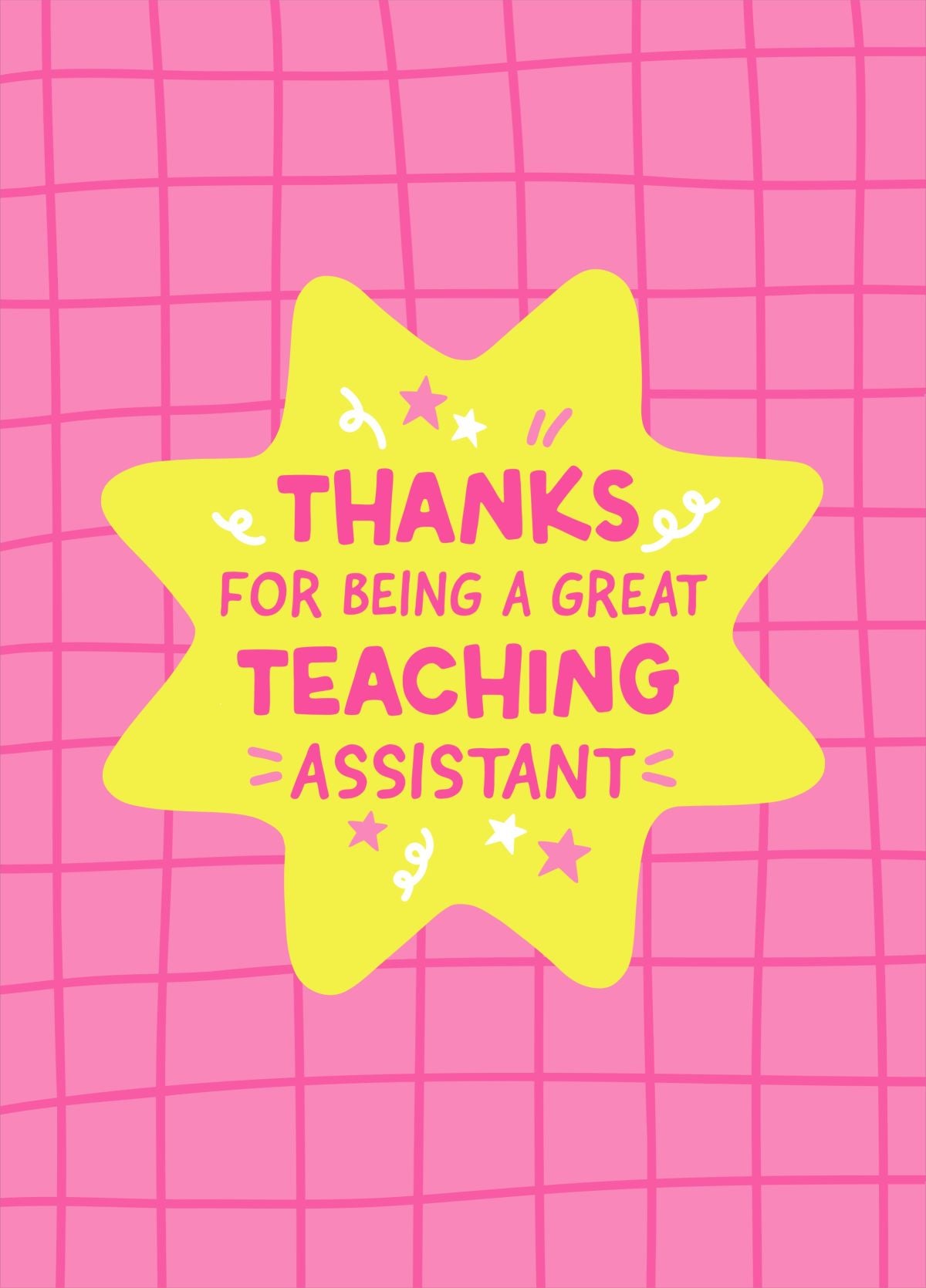 Thank You Teaching Assistant Card.