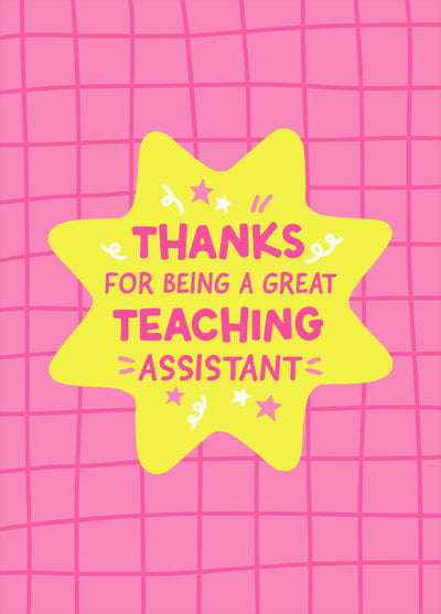 Thank You Teaching Assistant Card.