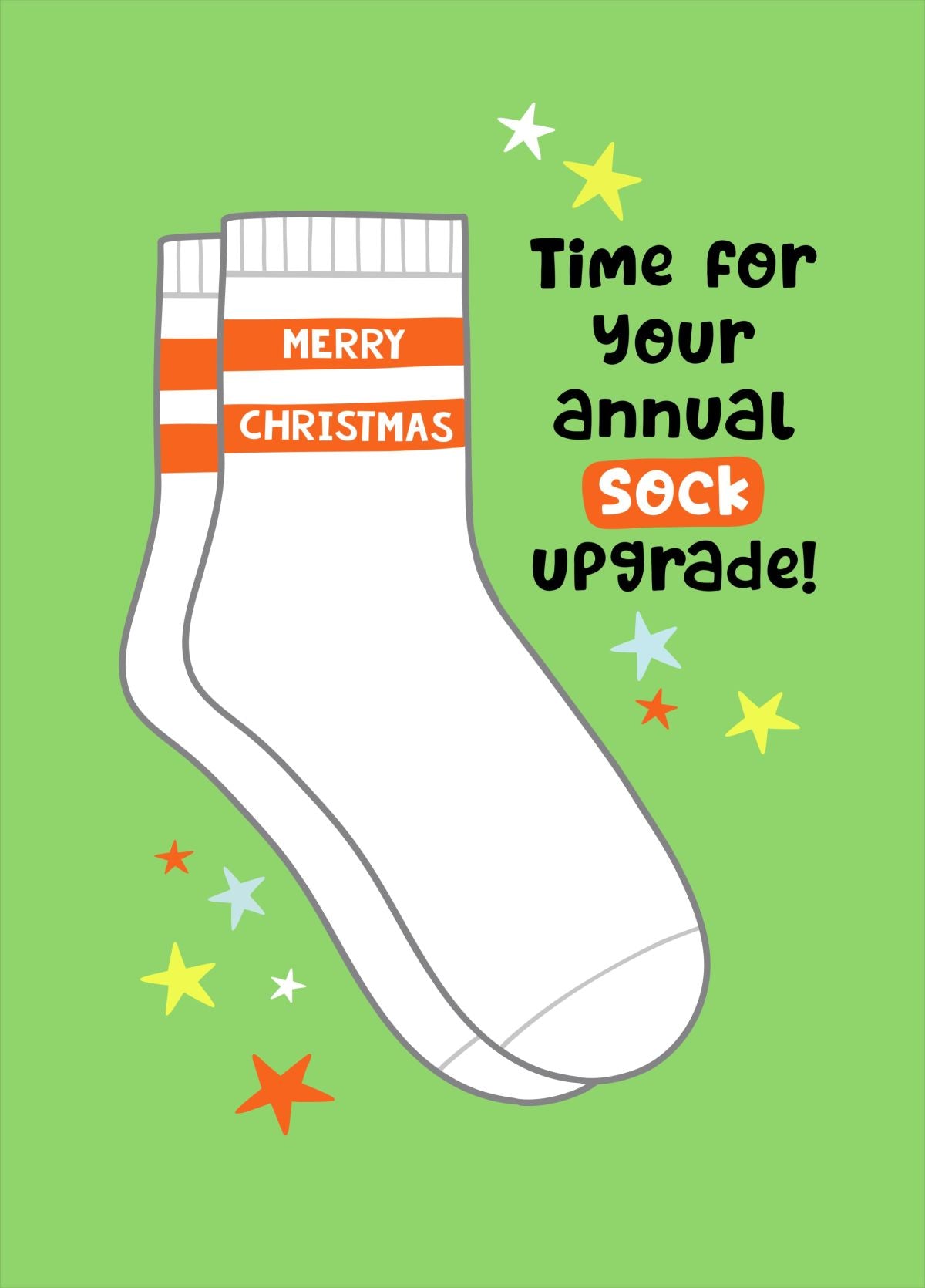Funny Christmas Socks Card