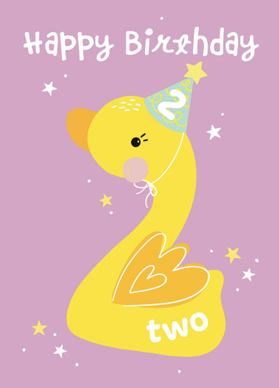 2nd Birthday Duckling Card