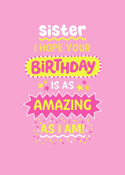 Funny Sister Birthday Card