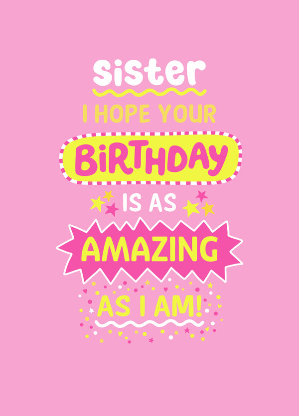 Funny Sister Birthday Card
