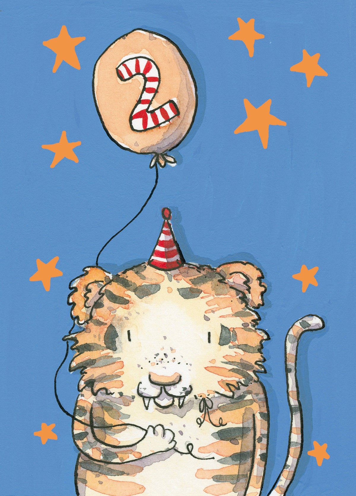 Happy 2nd Birthday Tiger Card