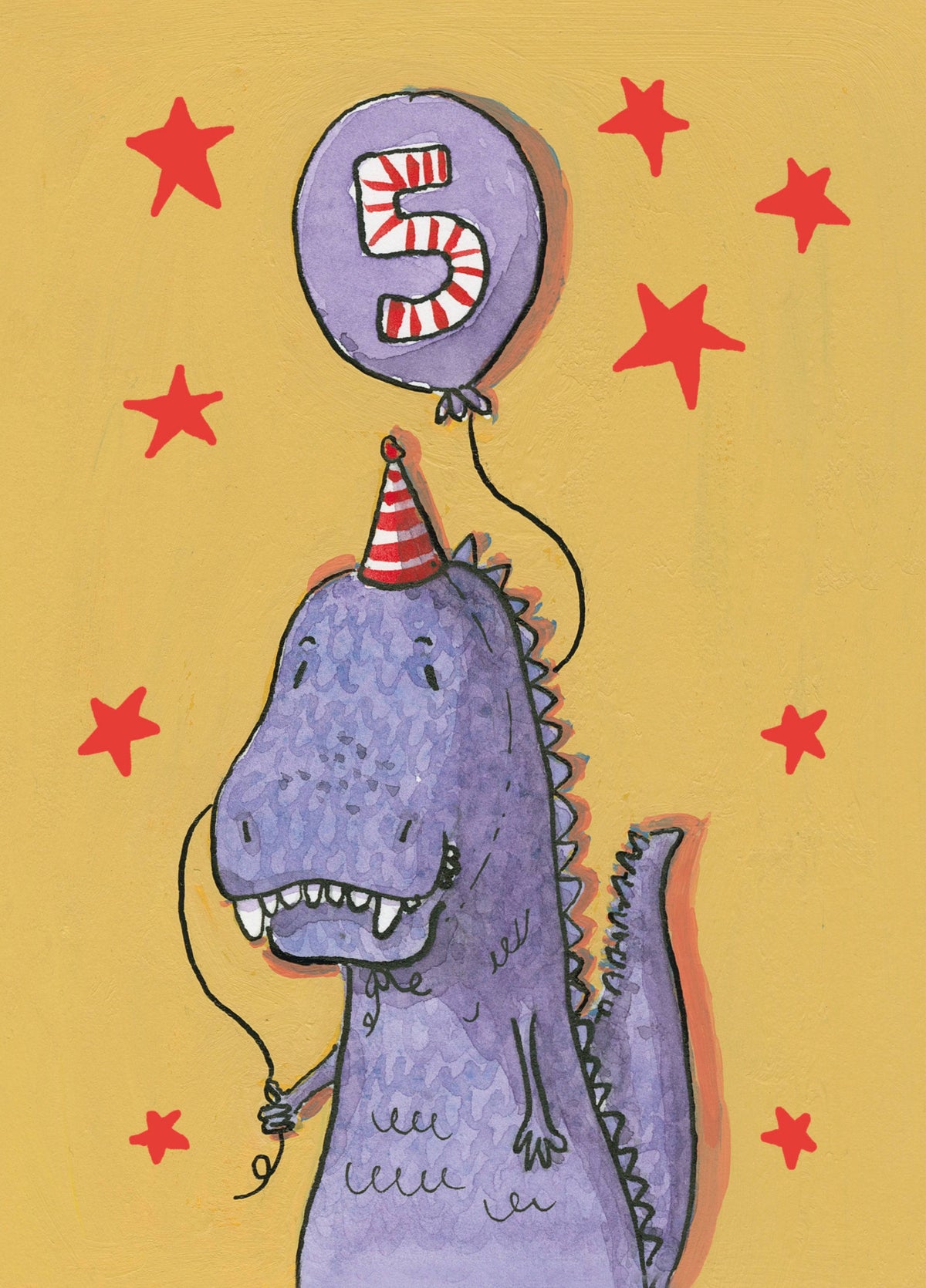 Happy 5th Birthday Dinosaur Card