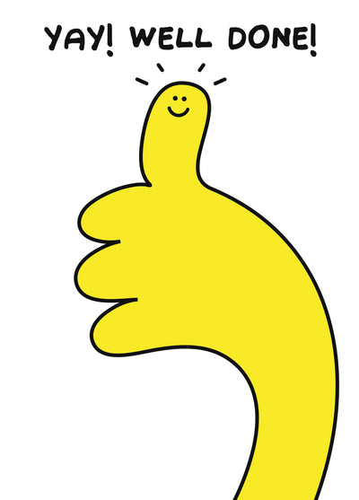 Yay! Thumbs Up Well Done! Card