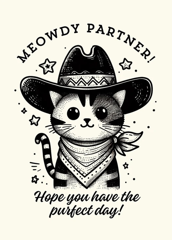 Meowdy Partner! Card