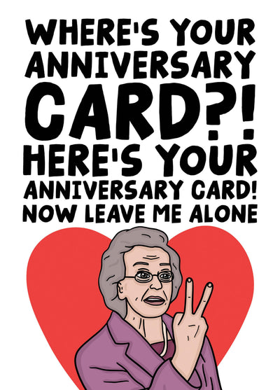 Funny Doris Gavin And Stacey Anniversary Card