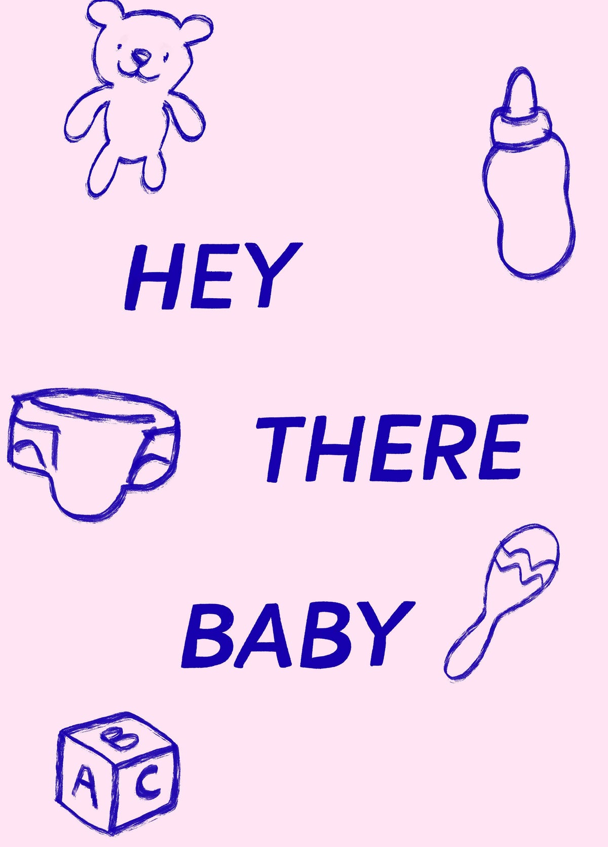 Hey There Baby Girl Card