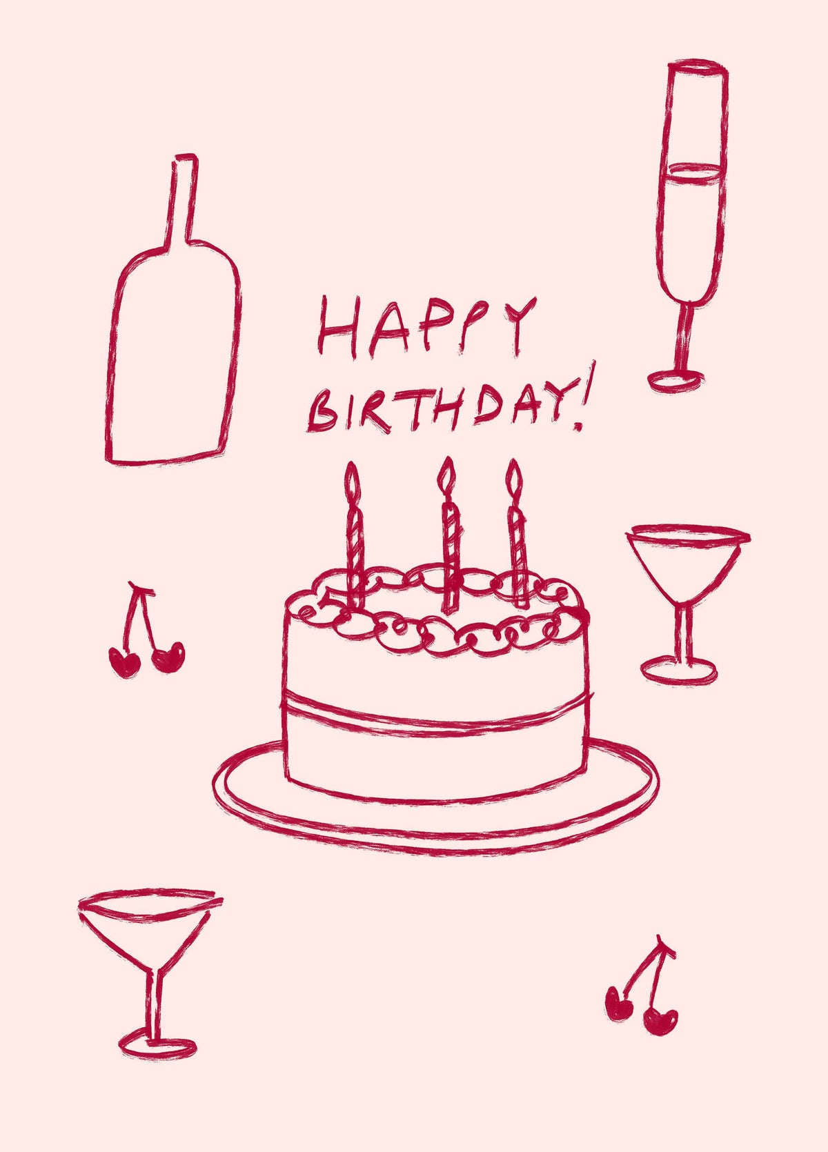 Happy Birthday Cake Card