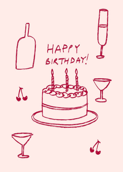 Happy Birthday Cake Card