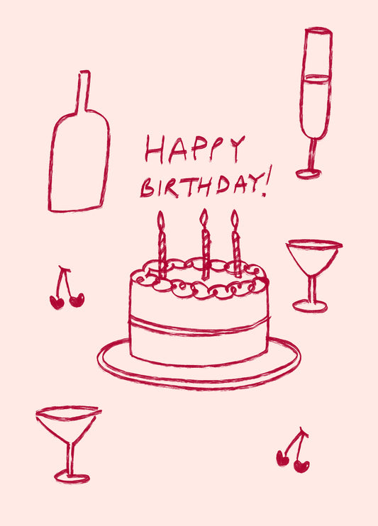 Happy Birthday Cake Card