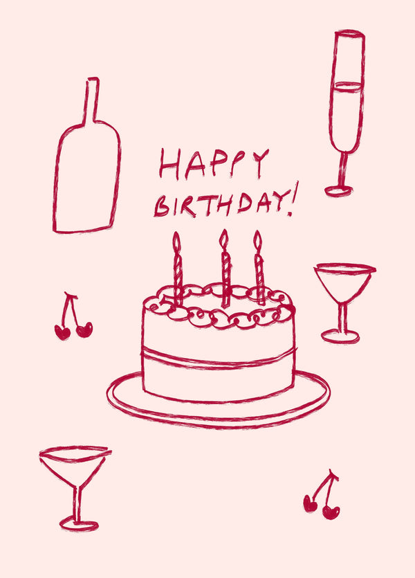Happy Birthday Cake Card