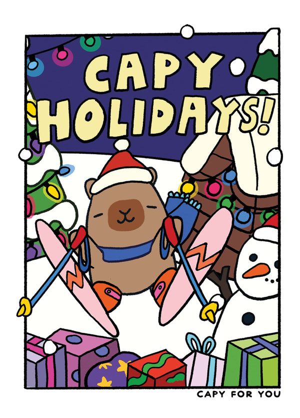 Capy Holidays! Capybara Christmas
