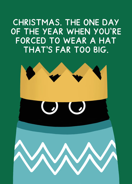 Party Hat Cat Christmas Card