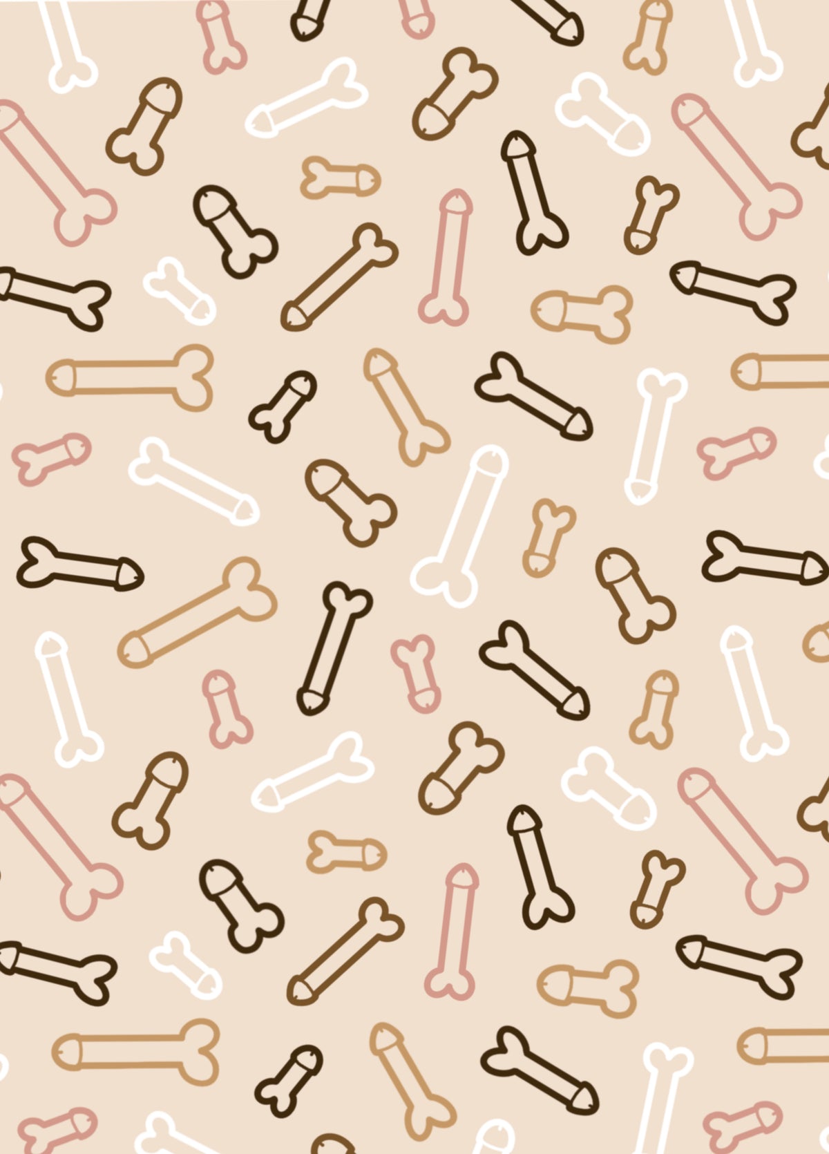 Dicks Pattern - Funny & Rude Valentine's Day Card