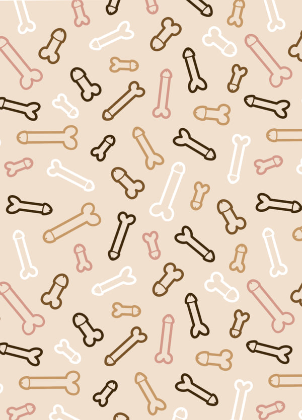 Dicks Pattern - Funny & Rude Valentine's Day Card