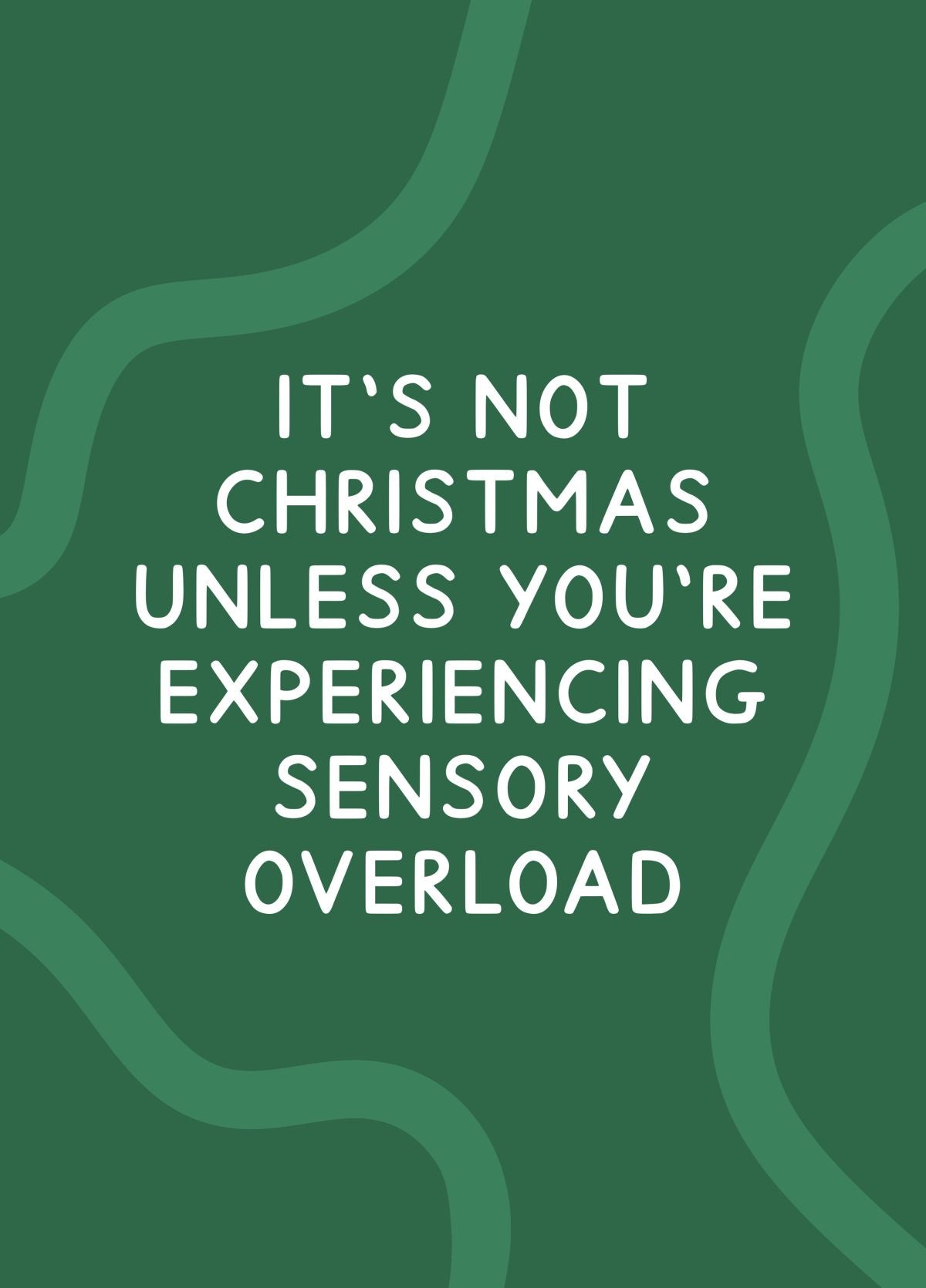Sensory Overload Neurodivergent Christmas Card