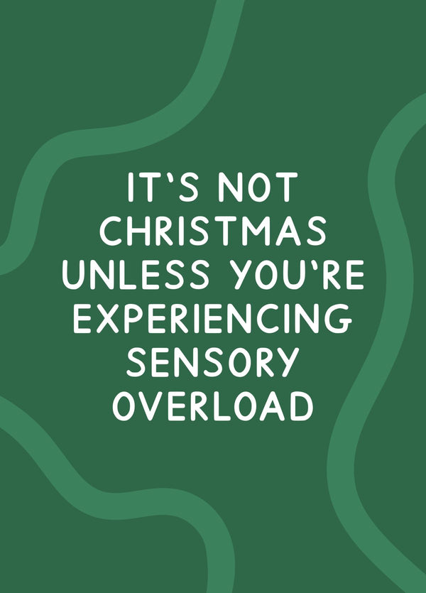 Sensory Overload Neurodivergent Christmas Card
