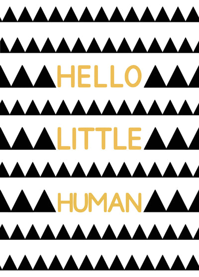 Hello Little Human - New Baby Card