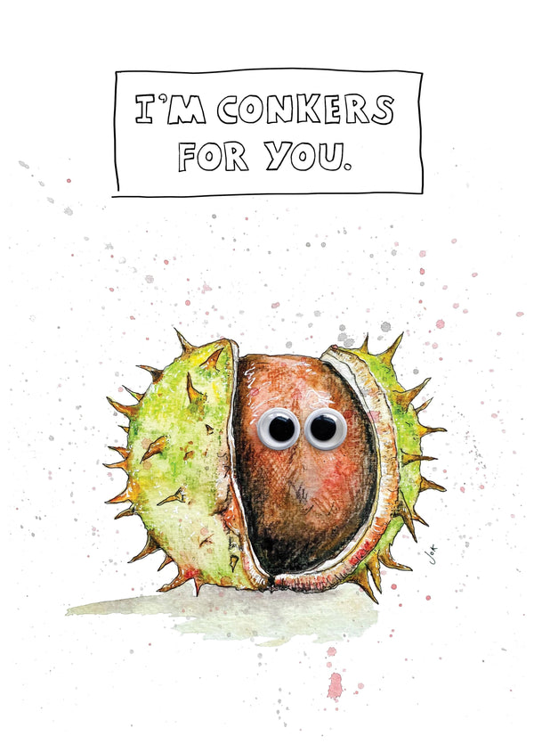 Conkers For You, Valentines Card