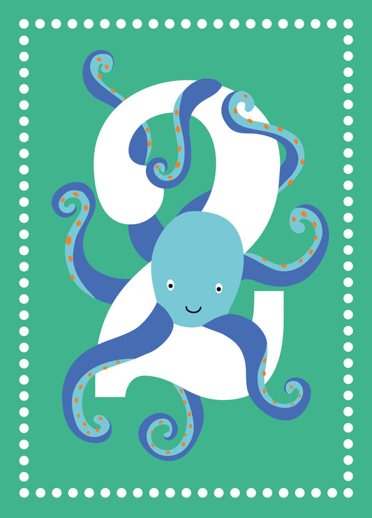 Age 2 Animal Birthday Card