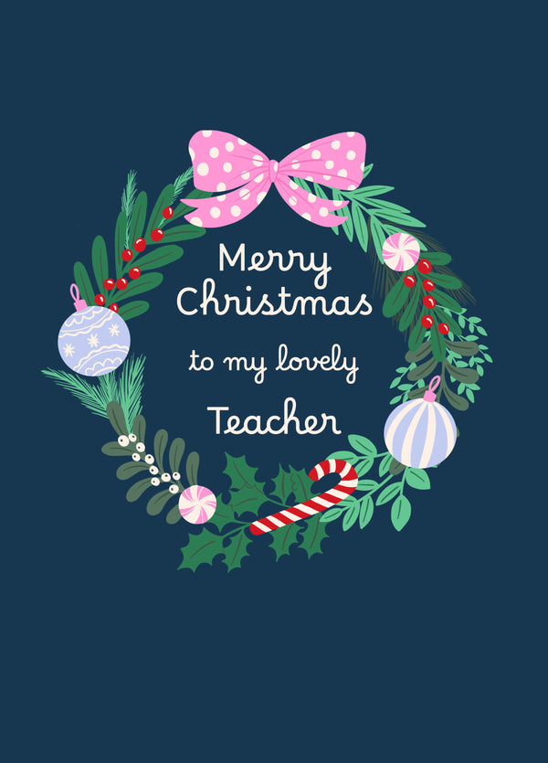 Merry Christmas Teacher Card