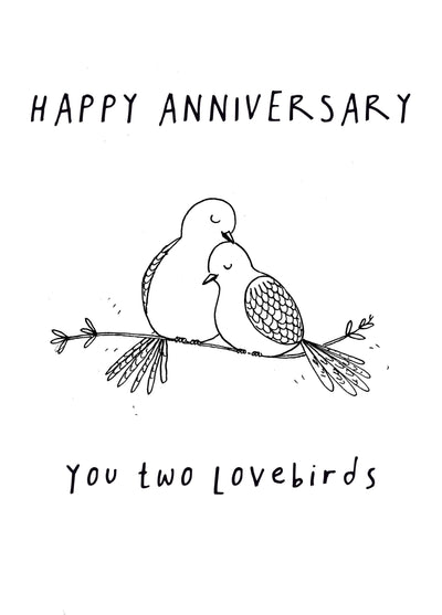 Two Lovebirds Card