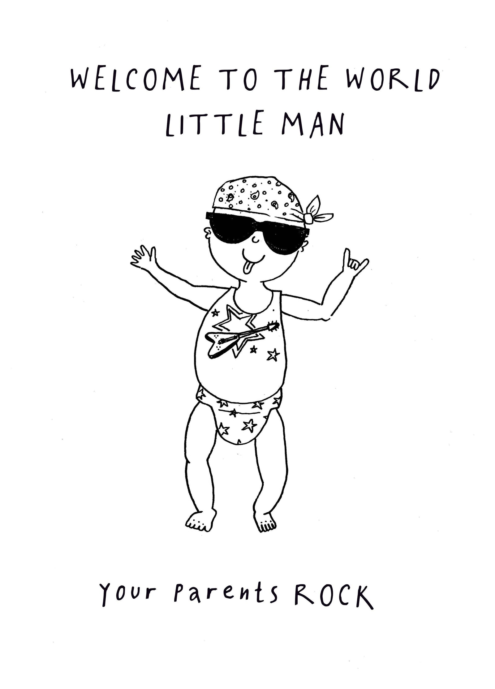 Welcome To The World Little Man Card