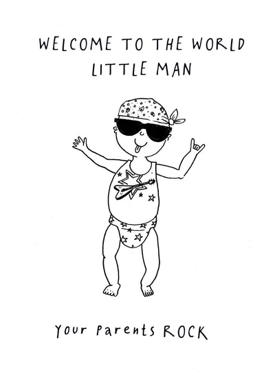 Welcome To The World Little Man Card
