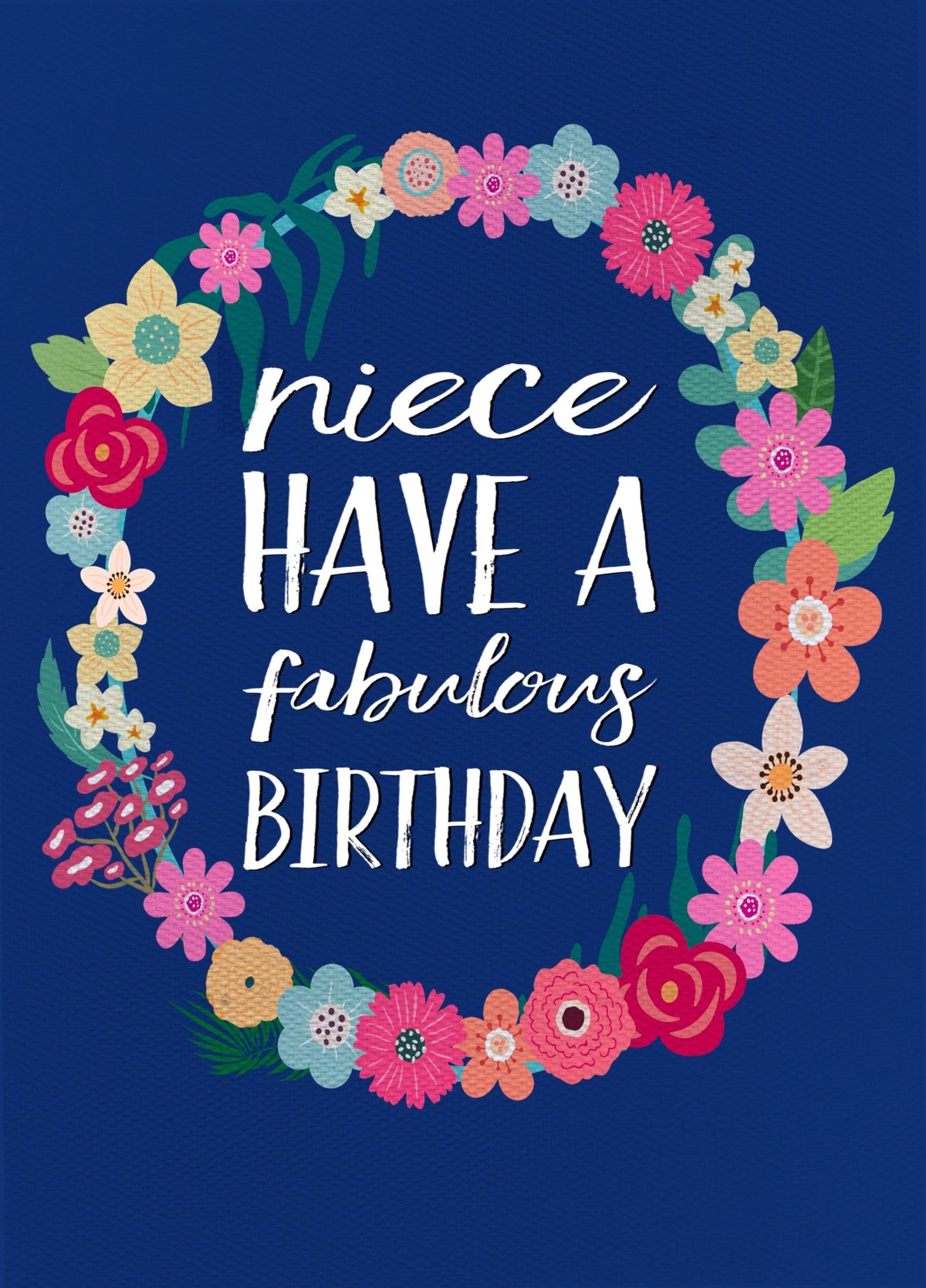 Niece Happy Floral Birthday Card