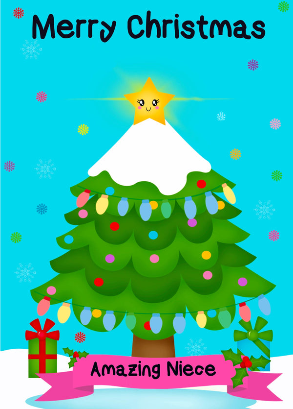 Amazing Niece Personalised Christmas Card