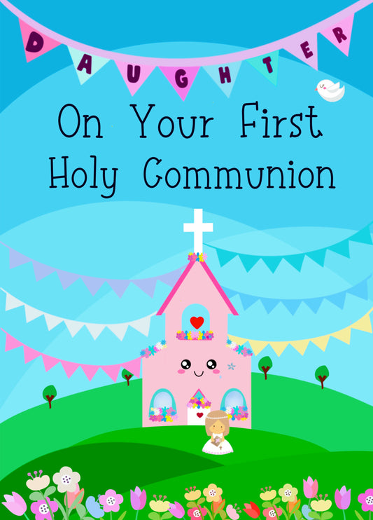 Daughter- On Your First Holy Communion Card