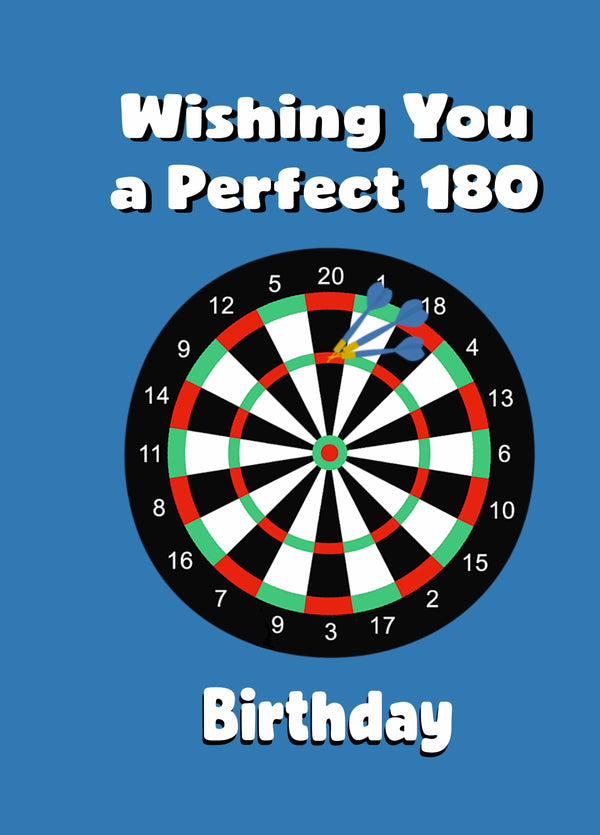Perfect 180 Darts Birthday Card For Dart Lovers – Celebrate In Style!