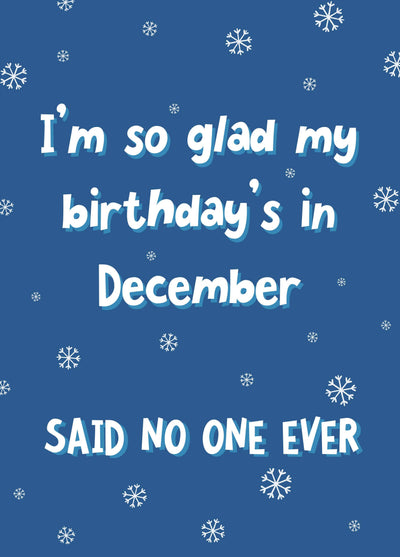 So Glad December Birthday Card