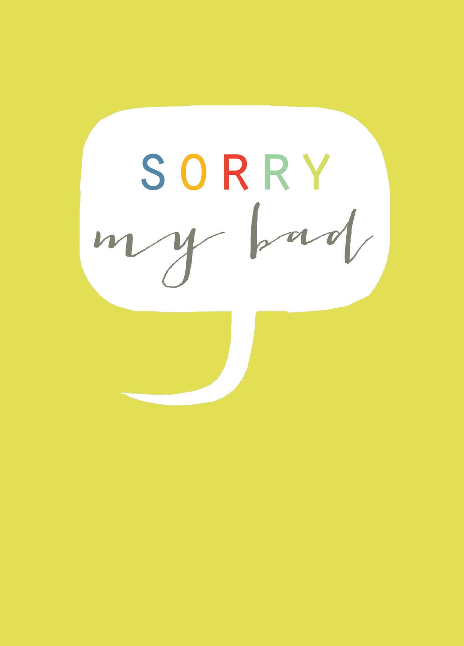 Sorry My Bad Card