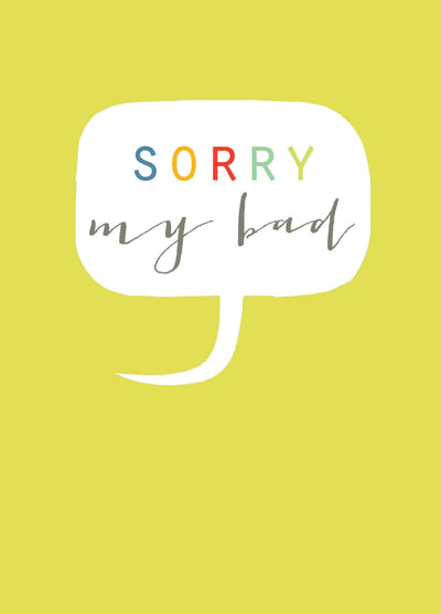 Sorry My Bad Card