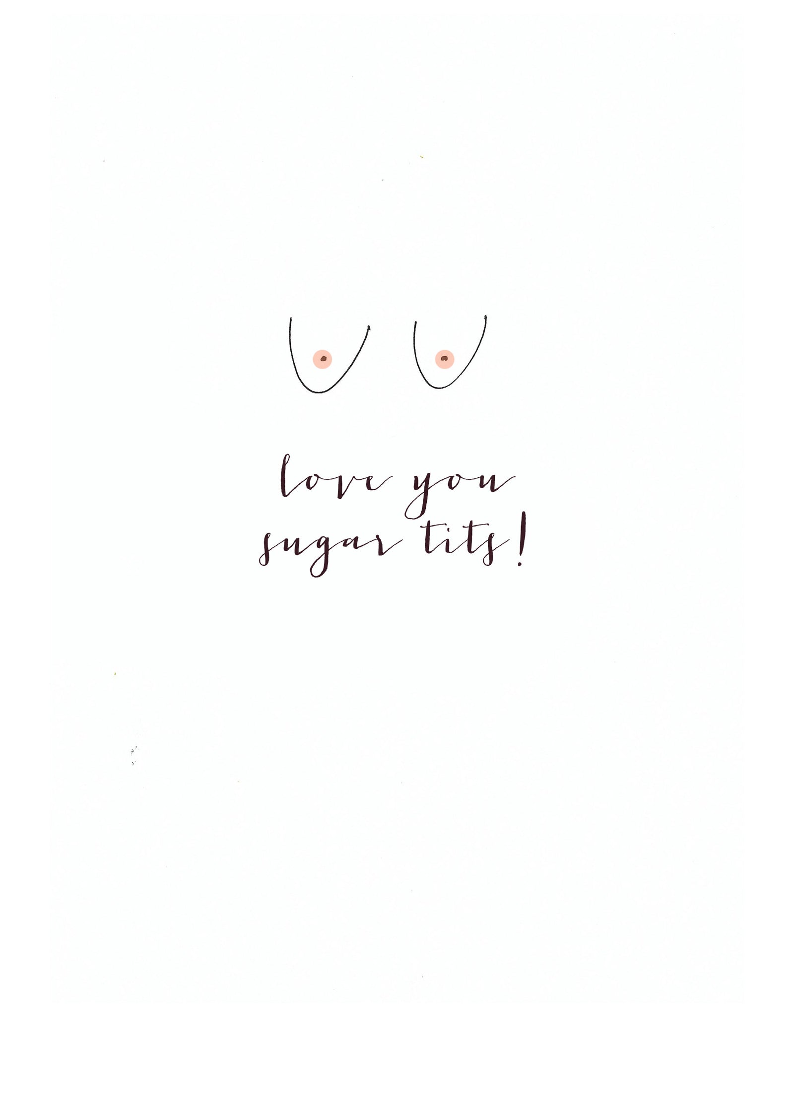 Love You Sugar Tits Card