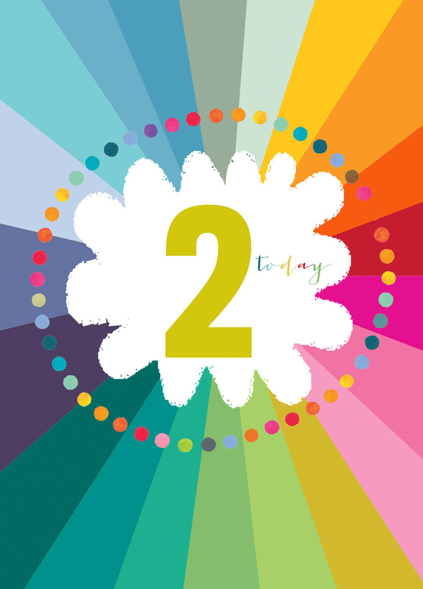 Colourful Cloud 2nd Birthday Card