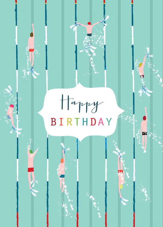 Swimming Birthday Card