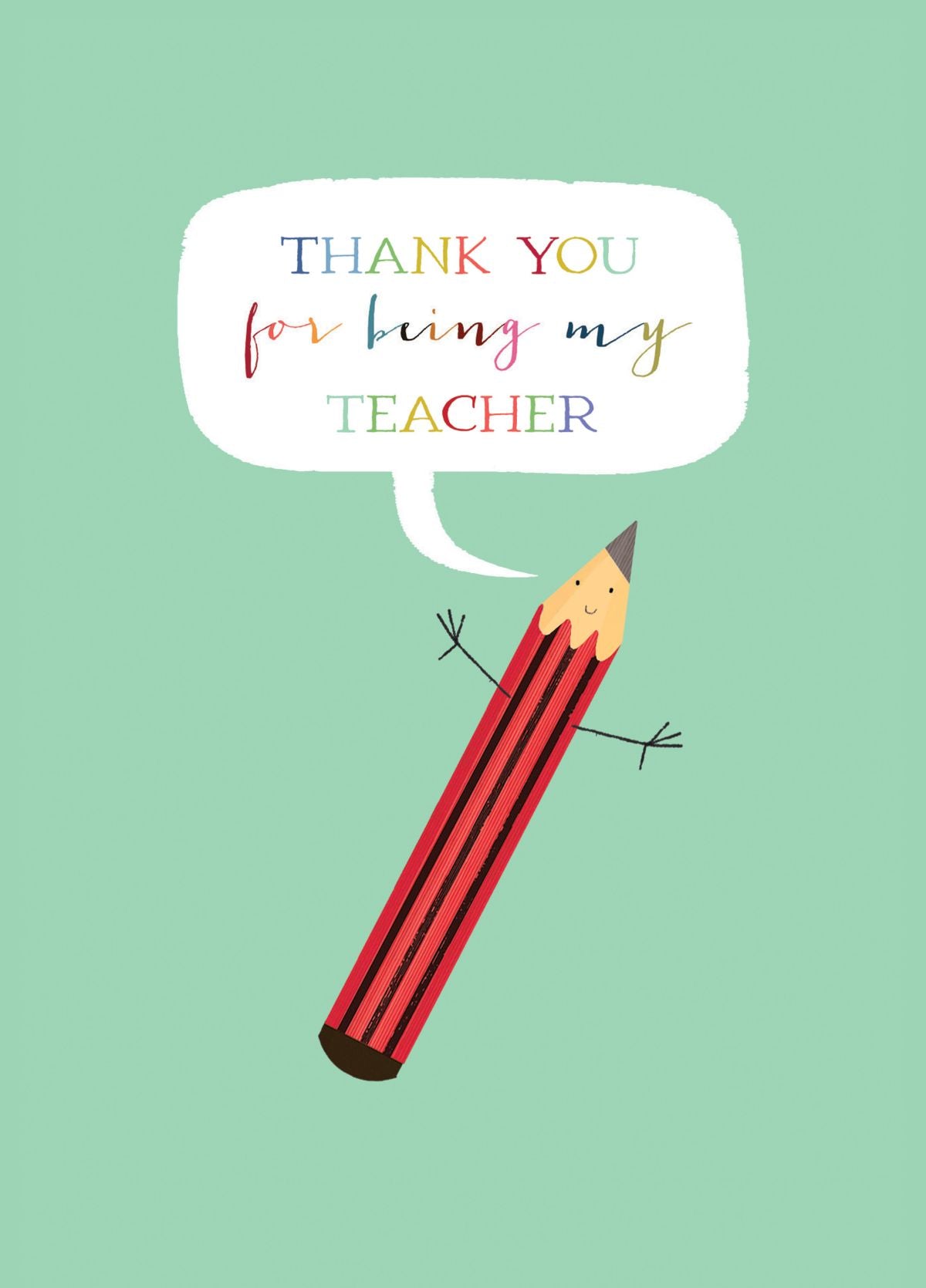 Thank You Teacher Pencil Card
